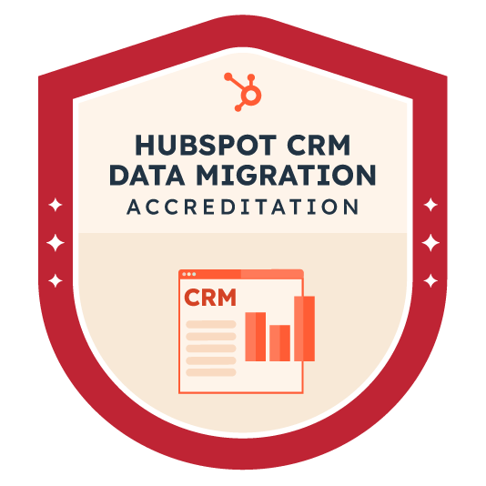 hubspot data migration accreditation badge