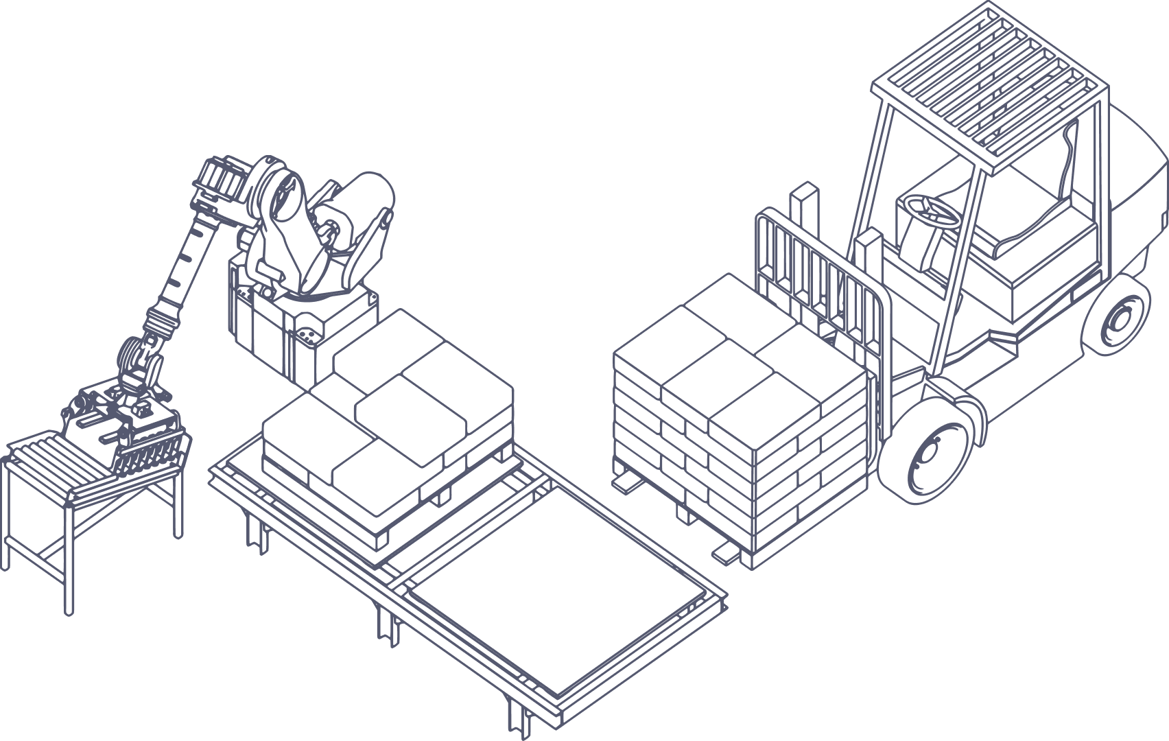 Drawing - Arm and Forklift