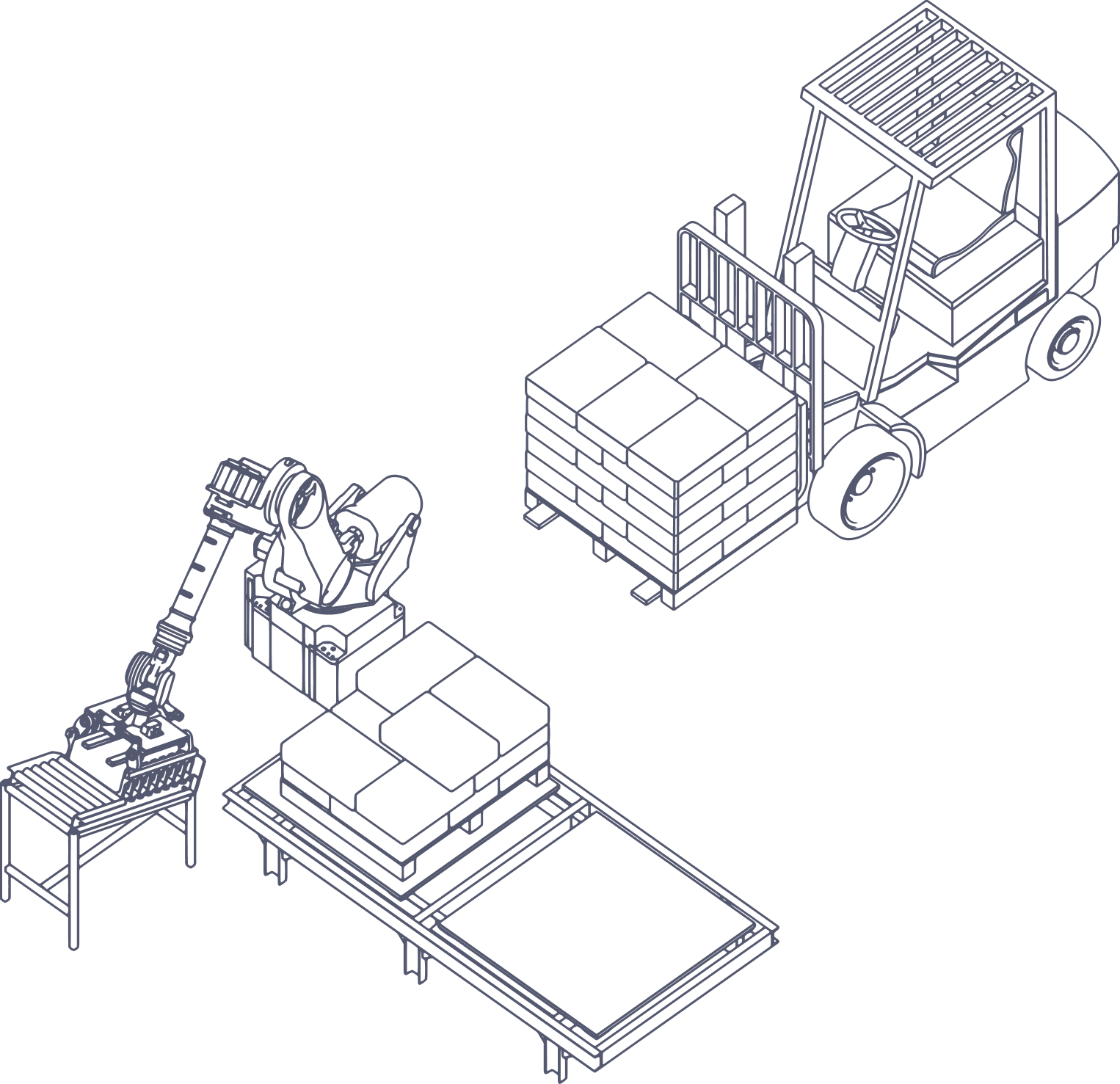 Drawing - Arm and Forklift