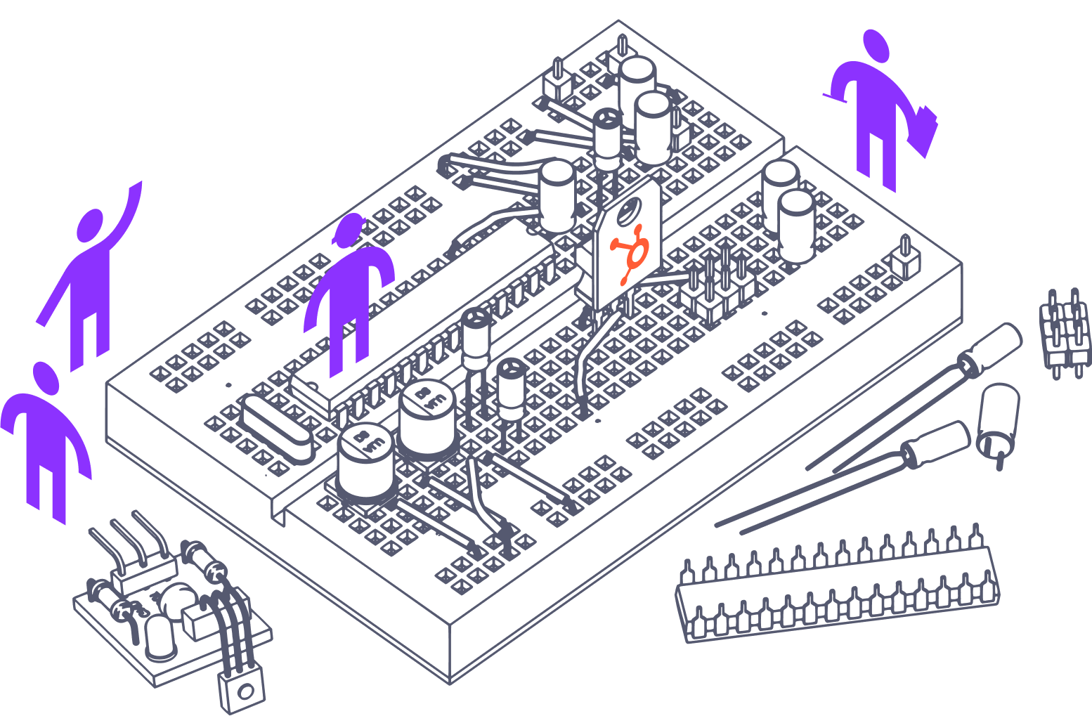 Drawing - Circuit Board Workers